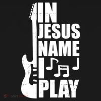 In Jesus Name I Play Guitar Women's Hoodie thumb 2