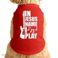 In Jesus Name I Play Guitar Doggie Tank thumb 0
