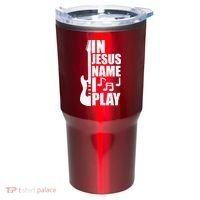 In Jesus Name I Play Guitar Tumbler thumb 0