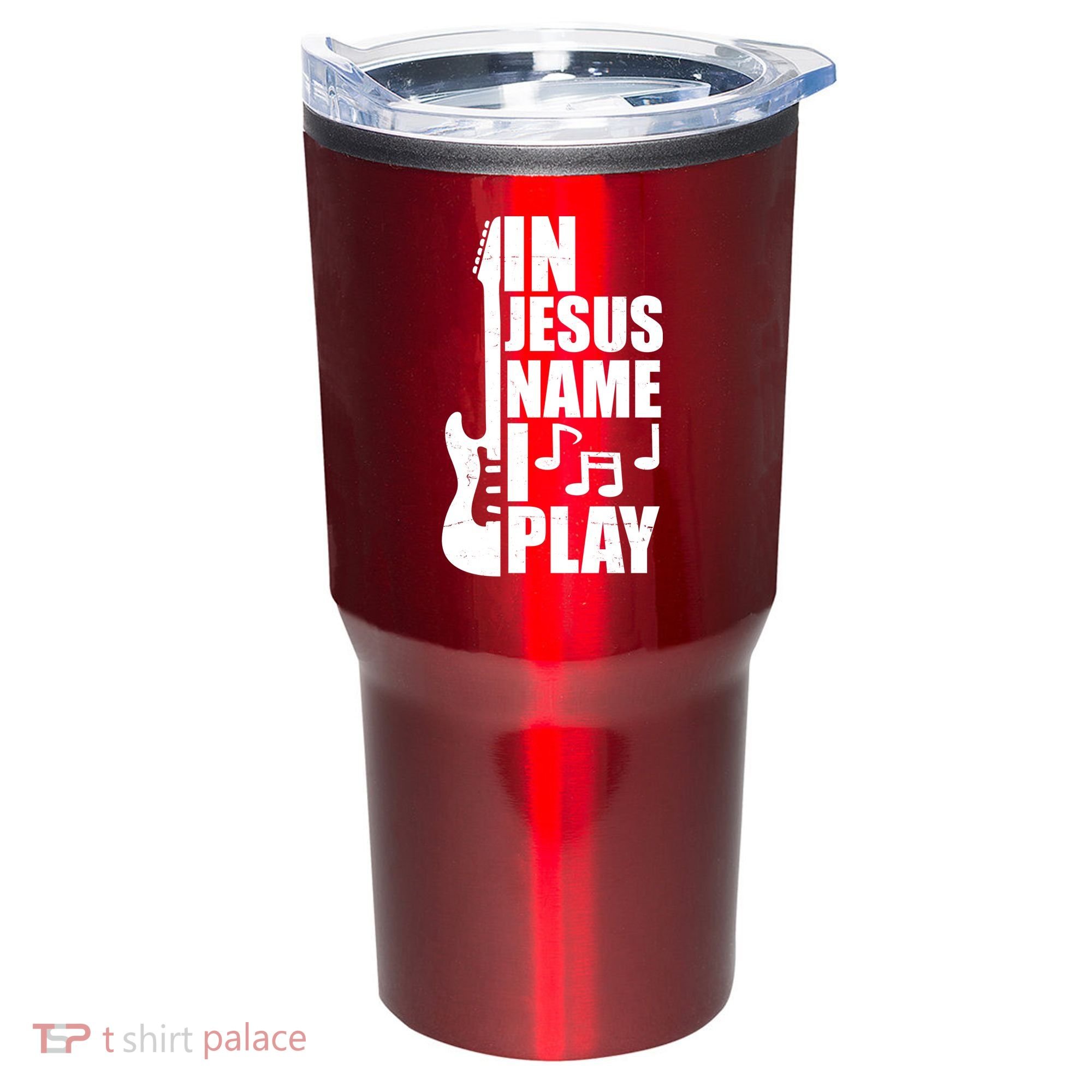 In Jesus Name I Play Guitar Tumbler