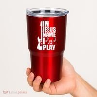 In Jesus Name I Play Guitar Tumbler thumb 2