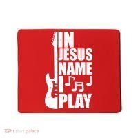 In Jesus Name I Play Guitar Mousepad thumb 0