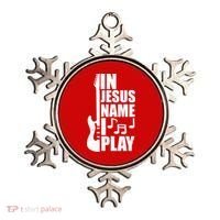 In Jesus Name I Play Guitar Ornament thumb 0