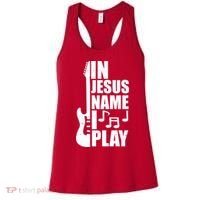 In Jesus Name I Play Guitar Women's Tank Top thumb 0