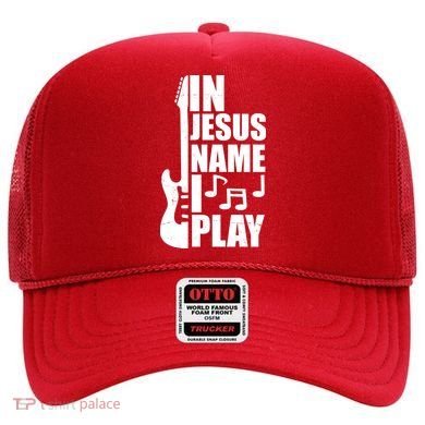 In Jesus Name I Play Guitar Hat