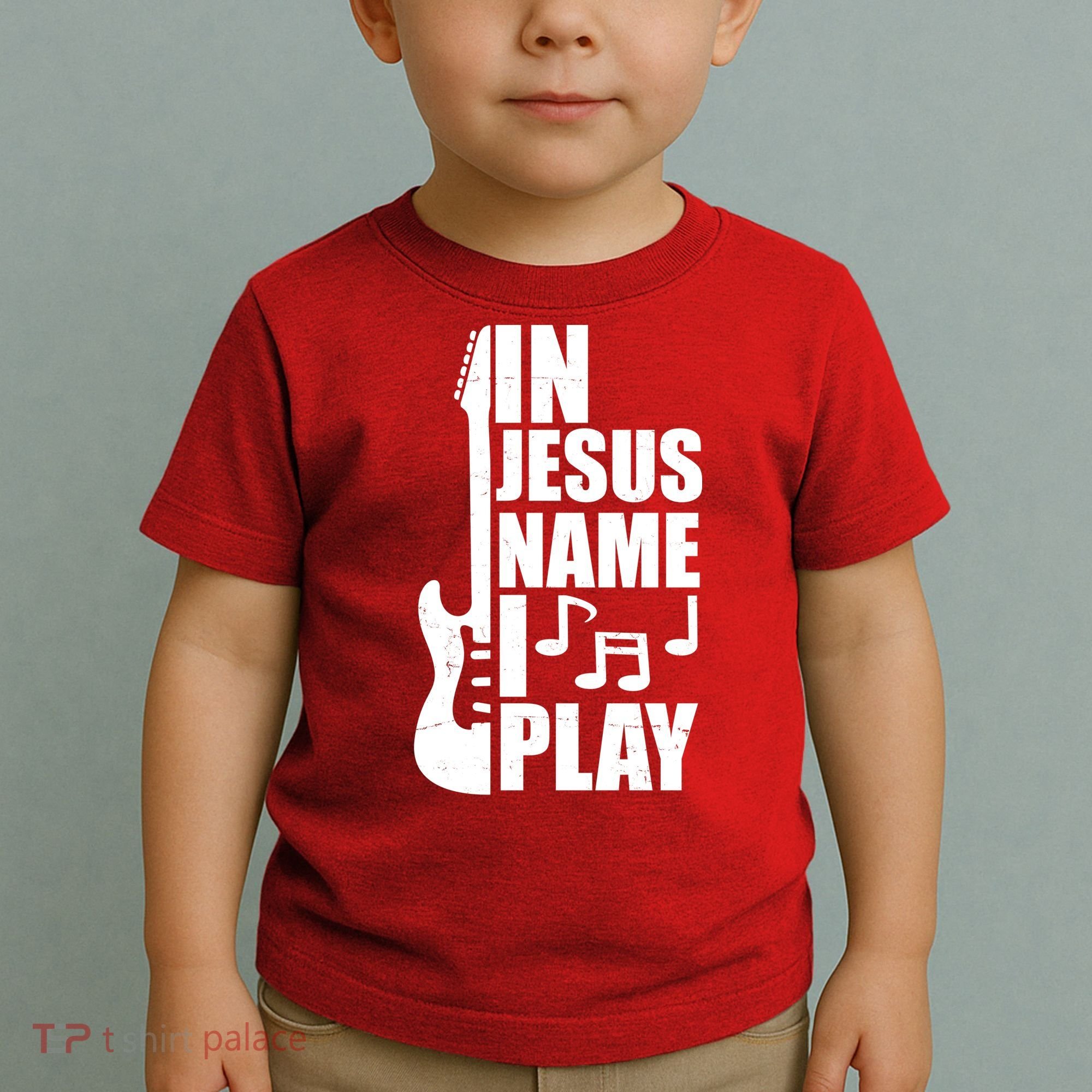 In Jesus Name I Play Guitar Toddler T-Shirt