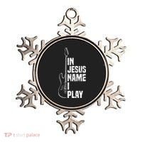 In Jesus Name I Play Guitar Christian Guitar Player Ornament thumb 0