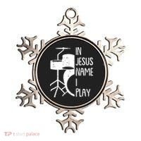 In Jesus Name Christmas Cool I Play Drum Christian Ornament thumb 0