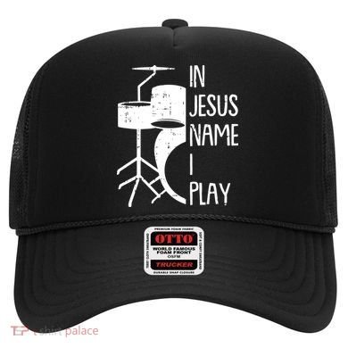 In Jesus Name Christmas Cool I Play Drum Christian Hat