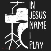 In Jesus Name Christmas Cool I Play Drum Christian Hat thumb 2