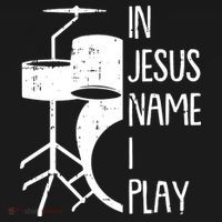 In Jesus Name Christmas Cool I Play Drum Christian Kids Sweatshirt thumb 2