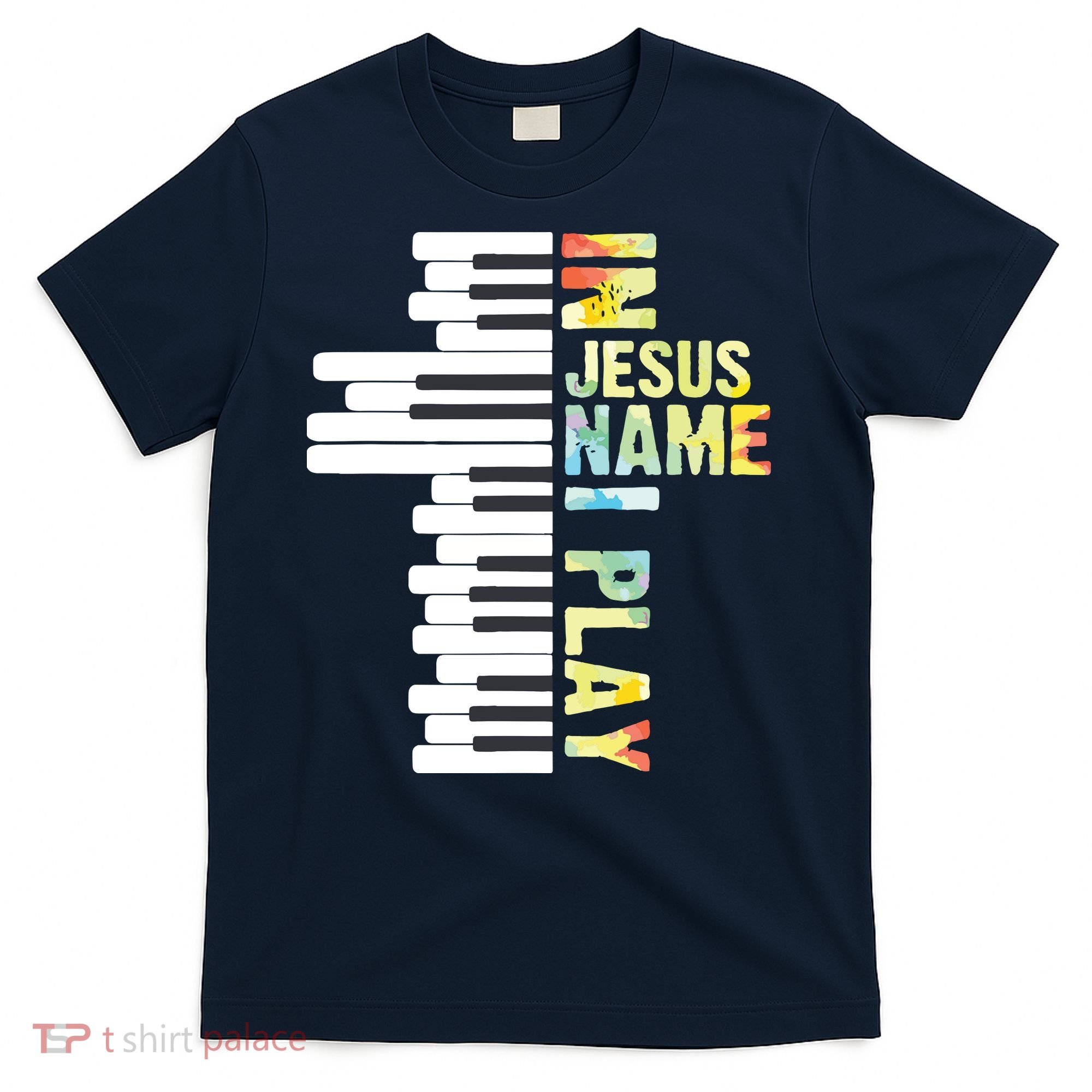 In Jesus Name I Play Piano Christian Music Vintage T-Shirt