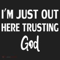 Im Just Out Here Trusting God Golf Towel thumb 3