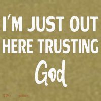 Im Just Out Here Trusting God Garment-Dyed Women's Muscle Tee thumb 6