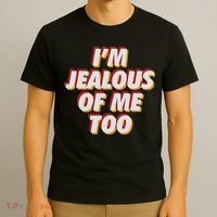 I'm Jealous Of Me Too Funny Saying Sarcastic T-Shirt thumb 3