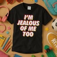I'm Jealous Of Me Too Funny Saying Sarcastic Kids T-Shirt thumb 3