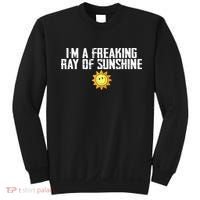 Im Just One Big Freaking Ray Of Sunshine Funny Sarcastic Sweatshirt thumb 0