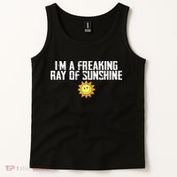 Im Just One Big Freaking Ray Of Sunshine Funny Sarcastic Tank Top thumb 2