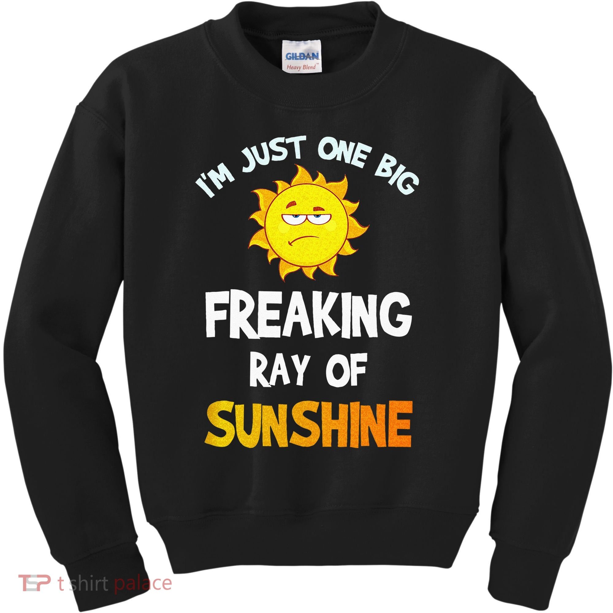 Im Just One Big Freaking Ray Of Sunshine Funny Idea Kids Sweatshirt