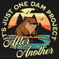 It’S Just One Dam Project After Another Funny Beaver Women's Tank Top thumb 5