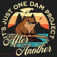 It’S Just One Dam Project After Another Funny Beaver Golf Towel thumb 3