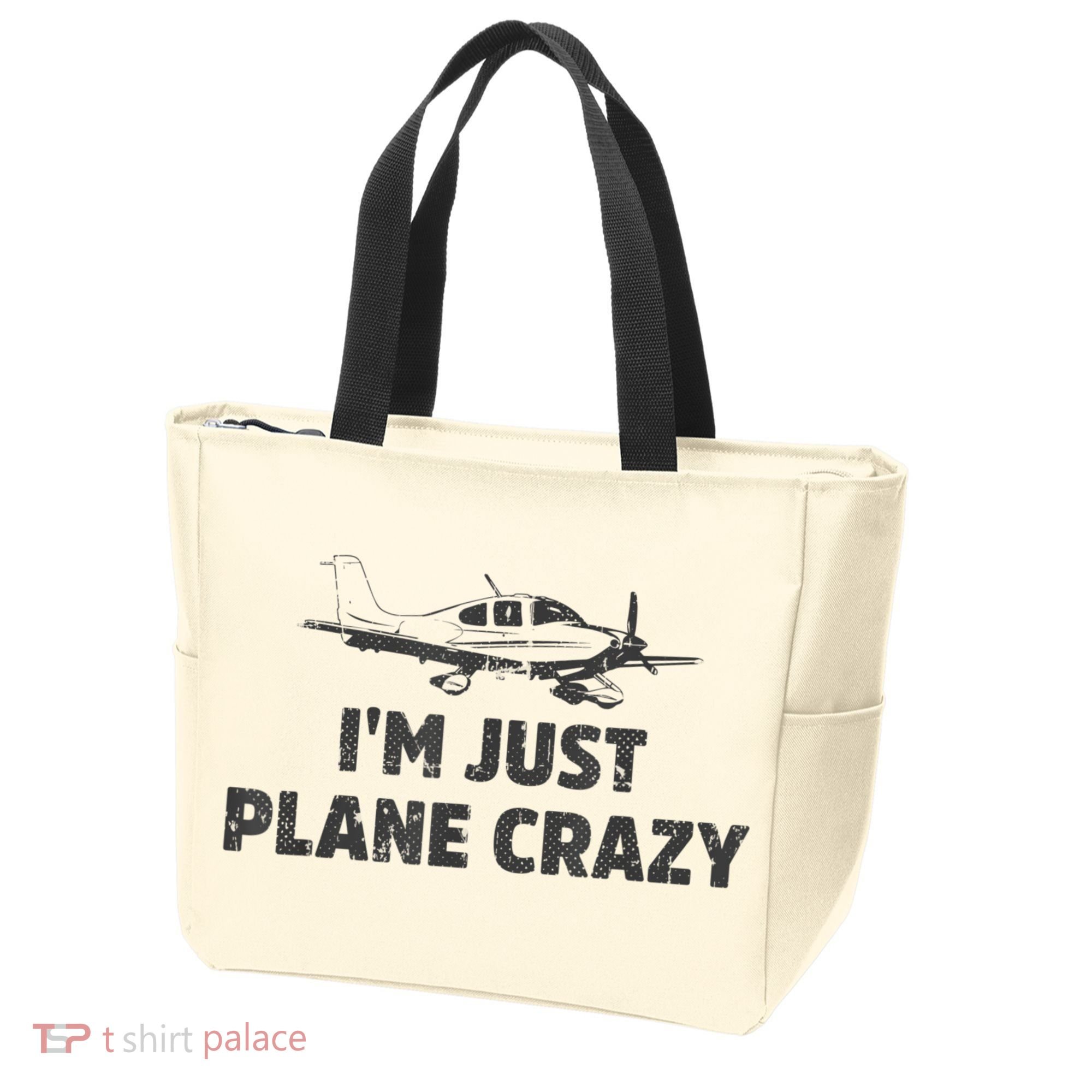 I'm Just Plane Crazy. Funny Airplane Pilots Tote Bag