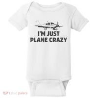I'm Just Plane Crazy. Funny Airplane Pilots Baby Bodysuit thumb 0
