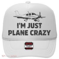 I'm Just Plane Crazy. Funny Airplane Pilots Hat thumb 0