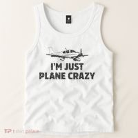 I'm Just Plane Crazy. Funny Airplane Pilots Tank Top thumb 2