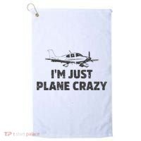 I'm Just Plane Crazy. Funny Airplane Pilots Golf Towel thumb 0