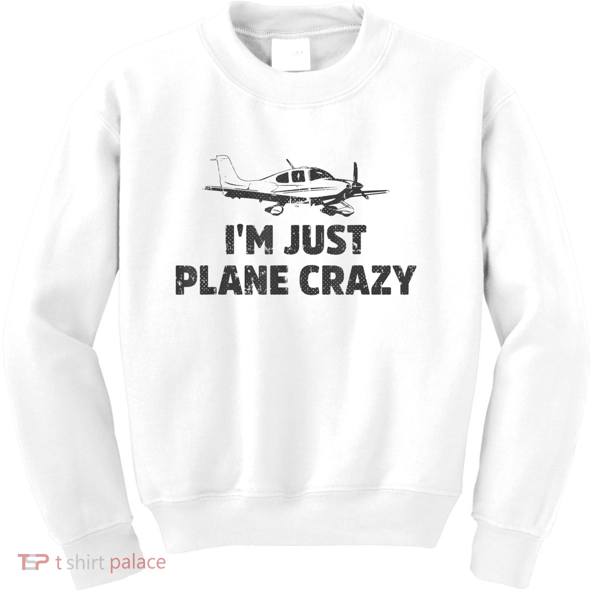 I'm Just Plane Crazy. Funny Airplane Pilots Kids Sweatshirt