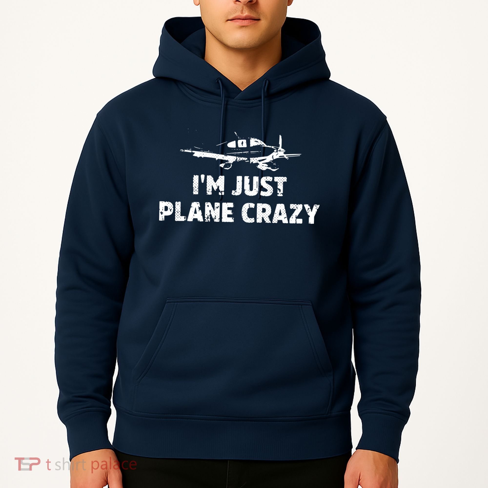 Im Just Plane Crazy Funny Airplane Pilots Hoodie