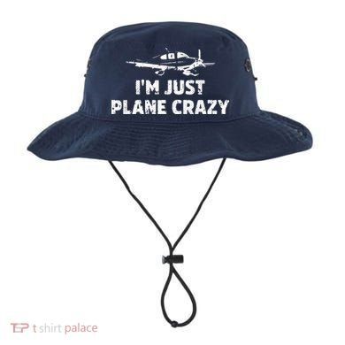 Im Just Plane Crazy Funny Airplane Pilots Bucket Hat