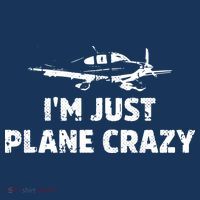 Im Just Plane Crazy Funny Airplane Pilots Mousepad thumb 1