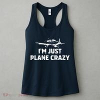 Im Just Plane Crazy Funny Airplane Pilots Women's Tank Top thumb 3