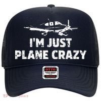 Im Just Plane Crazy Funny Airplane Pilots Hat thumb 0