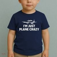 Im Just Plane Crazy Funny Airplane Pilots Toddler T-Shirt thumb 2