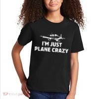 Im Just Plane Crazy Funny Airplane Pilots Kids T-Shirt thumb 2