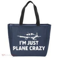 Im Just Plane Crazy Funny Airplane Pilots Tote Bag thumb 0