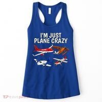 I'm Just Plane Crazy Aviation Gifts For Aircraft Pilots Women's Tank Top thumb 0