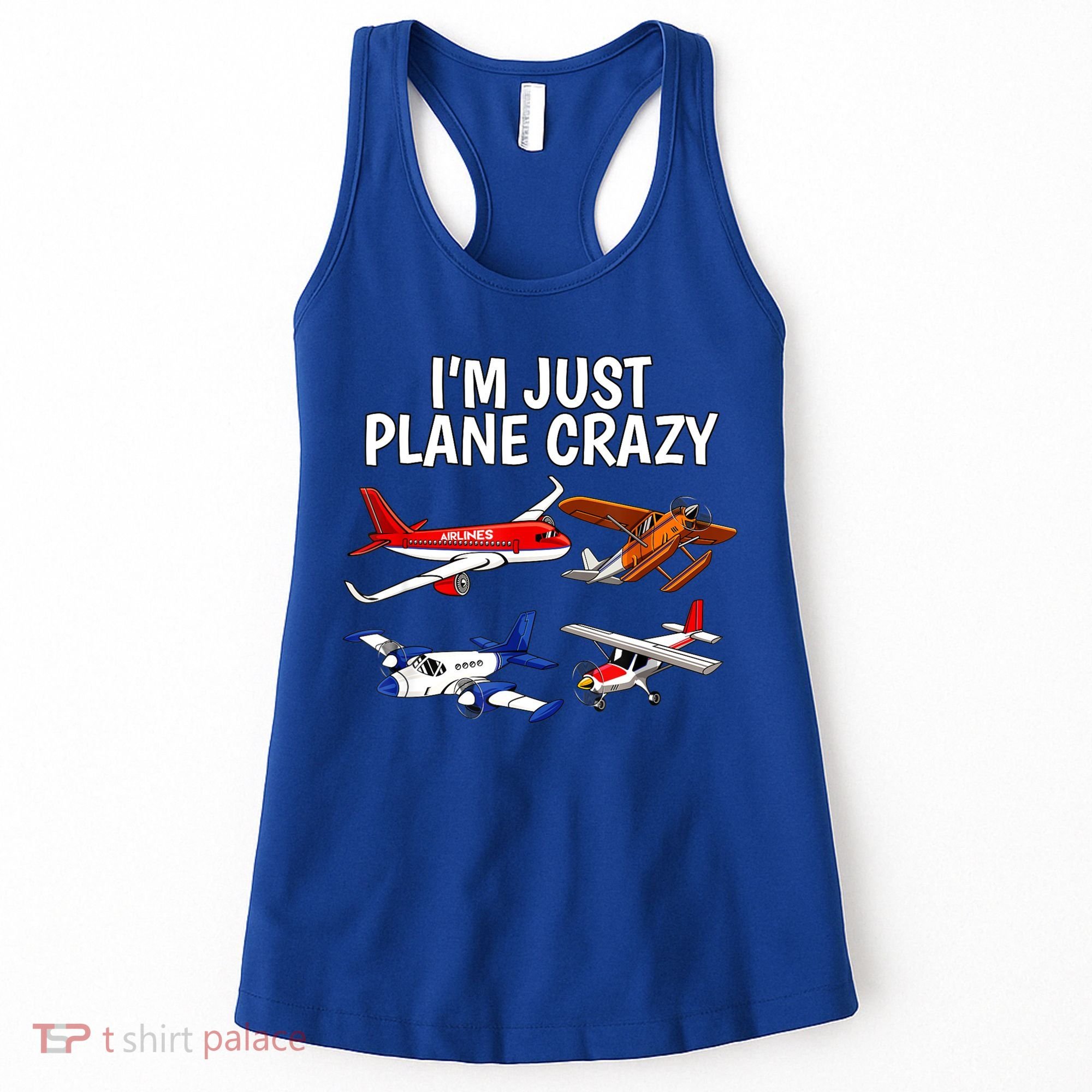 I'm Just Plane Crazy Aviation Gifts For Aircraft Pilots Women's Tank Top