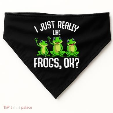 I Just Really Like Frogs USA-Made Doggie Bandana