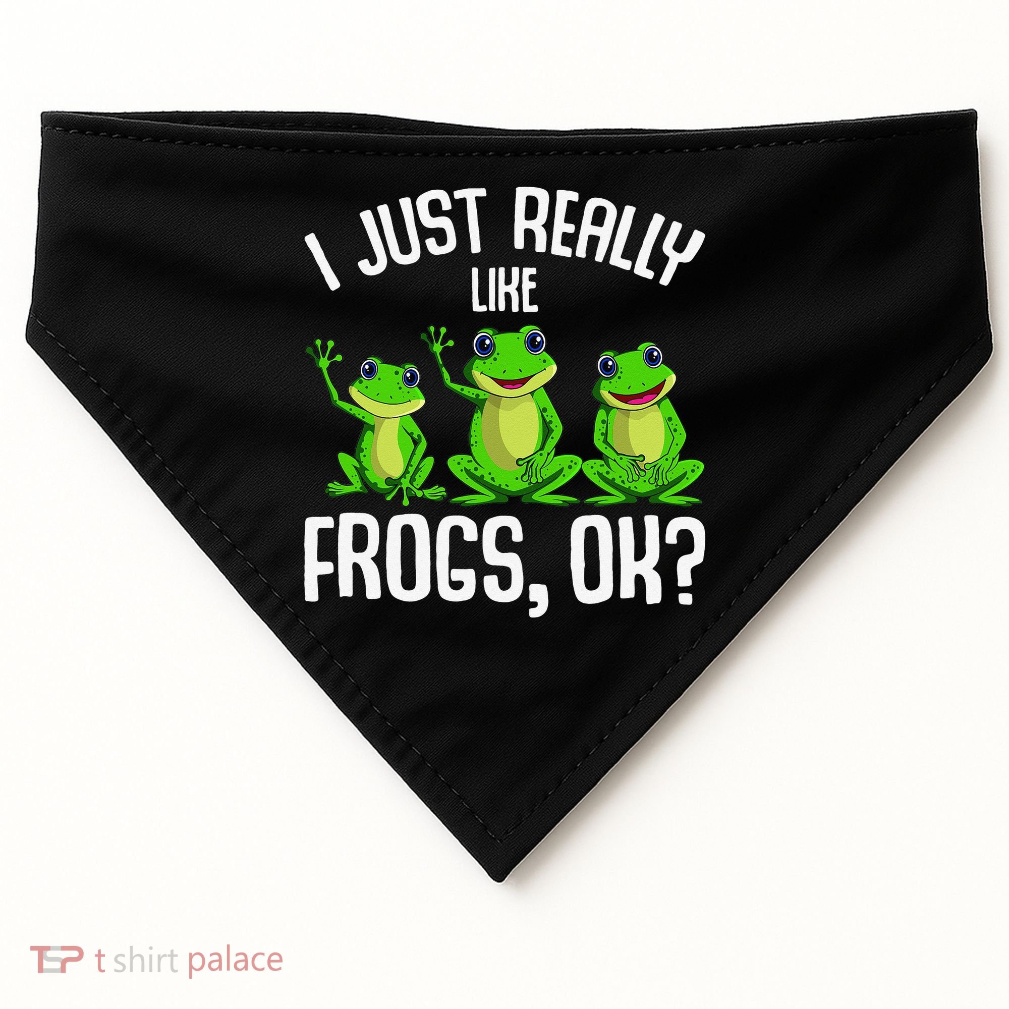 I Just Really Like Frogs USA-Made Doggie Bandana