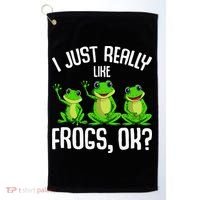 I Just Really Like Frogs Golf Towel thumb 0