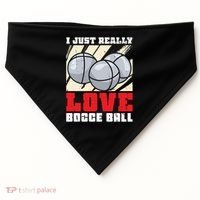 I Just Really Love Bocce Ball USA-Made Doggie Bandana thumb 0