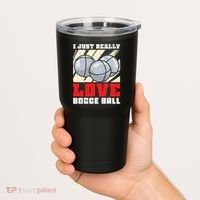I Just Really Love Bocce Ball Tumbler thumb 2