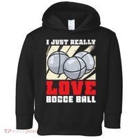 I Just Really Love Bocce Ball Toddler Hoodie thumb 0