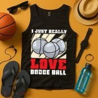 I Just Really Love Bocce Ball Tank Top thumb 4
