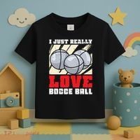 I Just Really Love Bocce Ball Toddler T-Shirt thumb 3