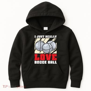 I Just Really Love Bocce Ball Kids Hoodie